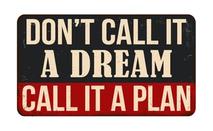 Dream Caution Funny Warning Danger Sign Self Adhesive Vinyl Sticker