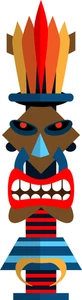 Tiki Totems Polynesian Culture Self Adhesive Vinyl Sticker
