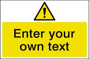Personalised Custom Warning Sign Self Adhesive Warning Sticker