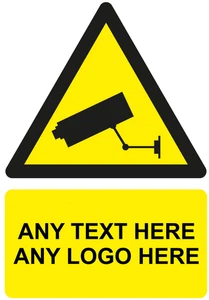Personalised Custom CCTV Camera Self Adhesive Vinyl Sticker