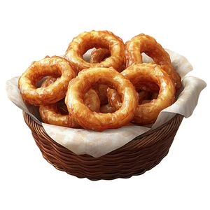 Onion Rings Fast Food Restaurant Self Adhesive Vinyl Sticker