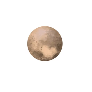 Planet Solar System Pluto Self Adhesive Sticker