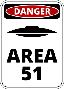 Area 51 Alien Abduction UFO Sign Self Adhesive Vinyl Sticker
