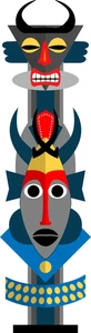 Tiki Totems Polynesian Culture Self Adhesive Vinyl Sticker