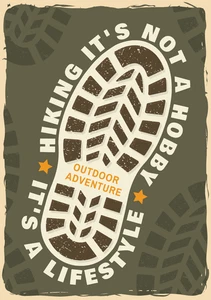 Hiking Exploring Adventure Hike Walk Wilderness Self Adhesive Vinyl Sticker