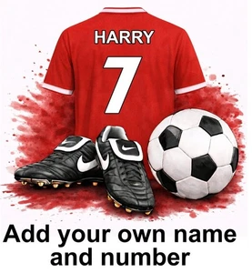 Nottingham Forest Personalised Football Shirt Boots Self Adhesive Vinyl Sticker