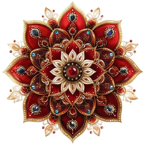 Mandala Flower Floral Botany Botanical Self Adhesive Vinyl Sticker