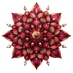 Mandala Flower Floral Botany Botanical Self Adhesive Vinyl Sticker