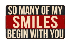 Smiles Caution Funny Warning Danger Sign Self Adhesive Vinyl Sticker