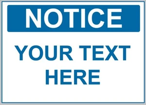 Personalised  Custom Warning Sign Self Adhesive Warning Sticker