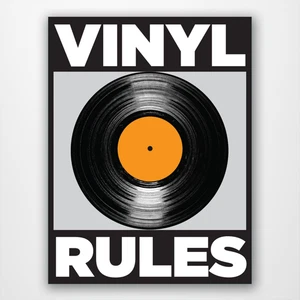 Vinyl Rules Retro Self Adhesive Vinyl Sticker