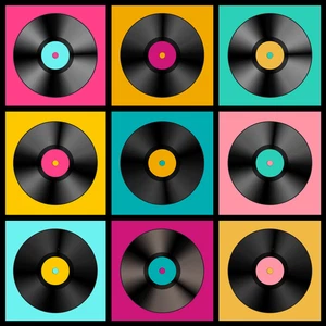 Retro Vinyl Record Self Adhesive Vinyl Sticker
