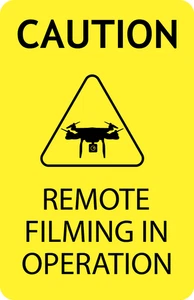 Drones Remote Filming In Operation Self Adhesive Vinyl Sticker
