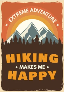 Hiking Exploring Adventure Hike Walk Wilderness Self Adhesive Vinyl Sticker
