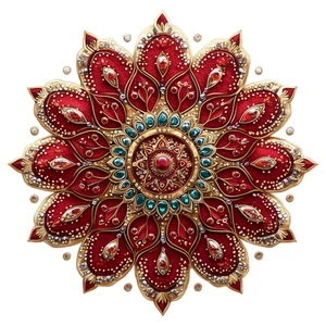 Mandala Flower Floral Botany Botanical Self Adhesive Vinyl Sticker