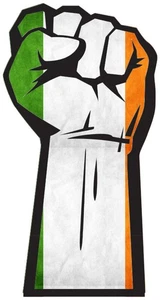 Solidarity Fist Flag Ireland Self Adhesive Vinyl Sticker