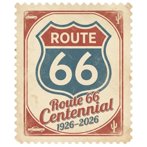 Route 66 100 Year Anniversary American Highway Road Self Adhesive Vinyl Sticker