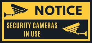 CCTV Recording No Trespassing Smile You're On Camera Self Adhesive Vinyl Sticker