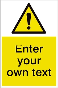 Personalised Custom Warning Sign Self Adhesive Warning Sticker