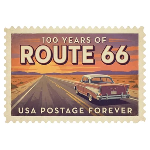 Route 66 100 Year Anniversary American Highway Road Self Adhesive Vinyl Sticker