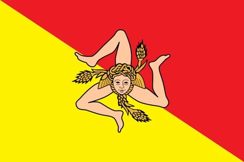 Sicily Flag Self Adhesive Vinyl Sticker