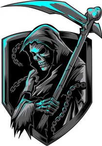 Grim Reaper Death Dark Angel of Death Self Adhesive Vinyl Sticker