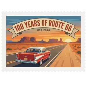 Route 66 100 Year Anniversary American Highway Road Self Adhesive Vinyl Sticker