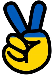 Peace Sign Stop Wars Ukraine Self Adhesive Vinyl Sticker