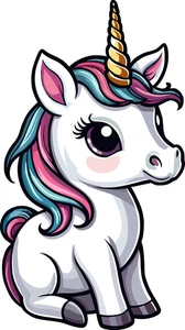 Cute Unicorn Self Adhesive Vinyl Sticker