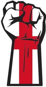 Solidarity Fist Flag England Self Adhesive Vinyl Sticker
