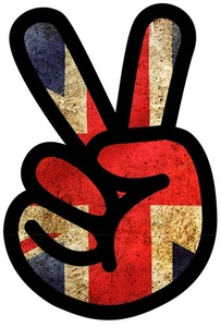 Peace Sign Stop Wars UK Self Adhesive Vinyl Sticker