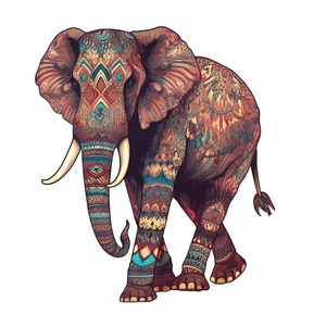 Elephant Safari Self Adhesive Vinyl Sticker