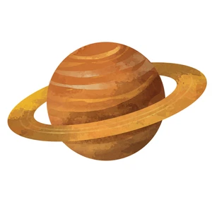 Planet Solar System Saturn Self Adhesive Sticker
