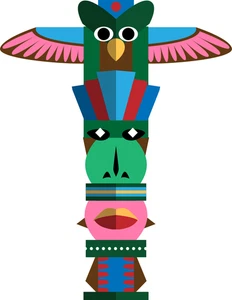Tiki Totems Polynesian Culture Self Adhesive Vinyl Sticker