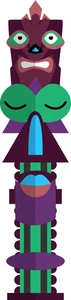 Tiki Totems Polynesian Culture Self Adhesive Vinyl Sticker