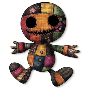 Voodoo Doll Black Magic Rituals Self Adhesive Vinyl Sticker