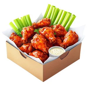 Buffalo Chicken Wings Fast Food Restaurant Self Adhesive Vinyl Sticker