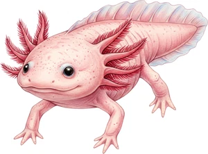 Axolotl Fish Self Adhesive Vinyl Sticker
