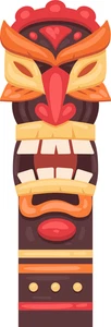 Tiki Totems Polynesian Culture Self Adhesive Vinyl Sticker