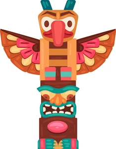 Tiki Totems Polynesian Culture Self Adhesive Vinyl Sticker