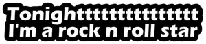 Rock N Roll Star Oasis Lyrics Self Adhesive Sticker