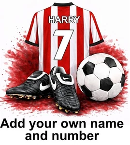 Brentford Personalised Football Shirt Boots Self Adhesive Vinyl Sticker